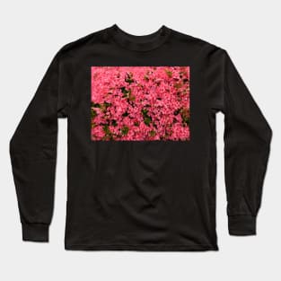 Pretty Little Flowers - Deep Pink Long Sleeve T-Shirt